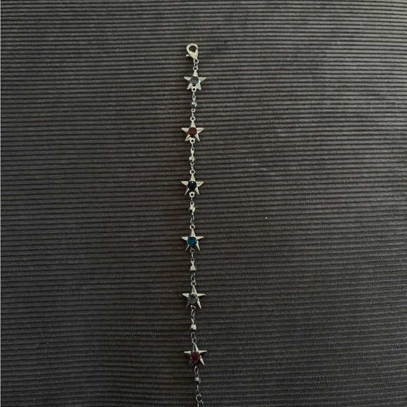 Sterling Star Charm Bracelet with Blue Accents - Picture 2 of 3